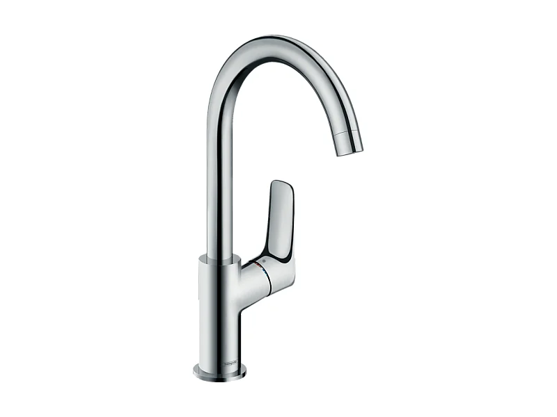 HANSGROHE Mitigeur lavabo Logis 210 bec haut avec tirette et vidage synthétique chromé