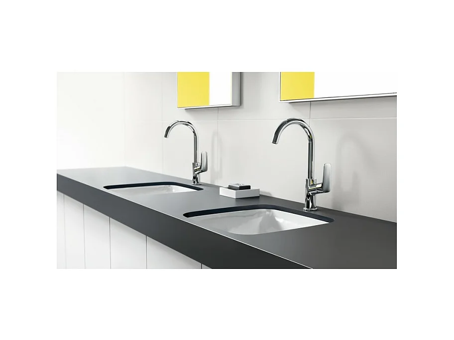HANSGROHE Mitigeur lavabo Logis 210 bec haut avec tirette et vidage synthétique chromé