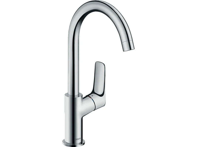 HANSGROHE Mezclador de lavabo Logis 210 con caño alto y desagüe automático de material sintético cromado