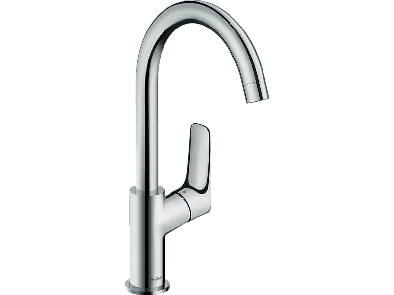 HANSGROHE Mezclador de lavabo Logis 210 con caño alto y desagüe automático de material sintético cromado
