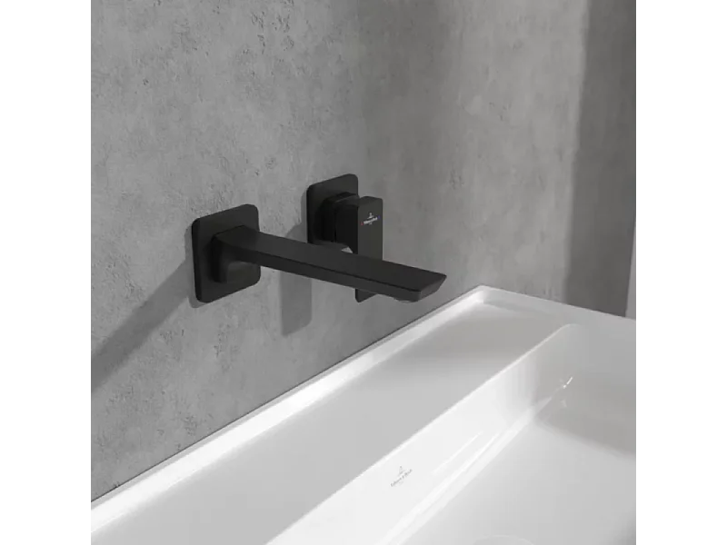 Mitigeur lavabo mural VILLEROY ET BOCH Subway 3.0 Noir mat