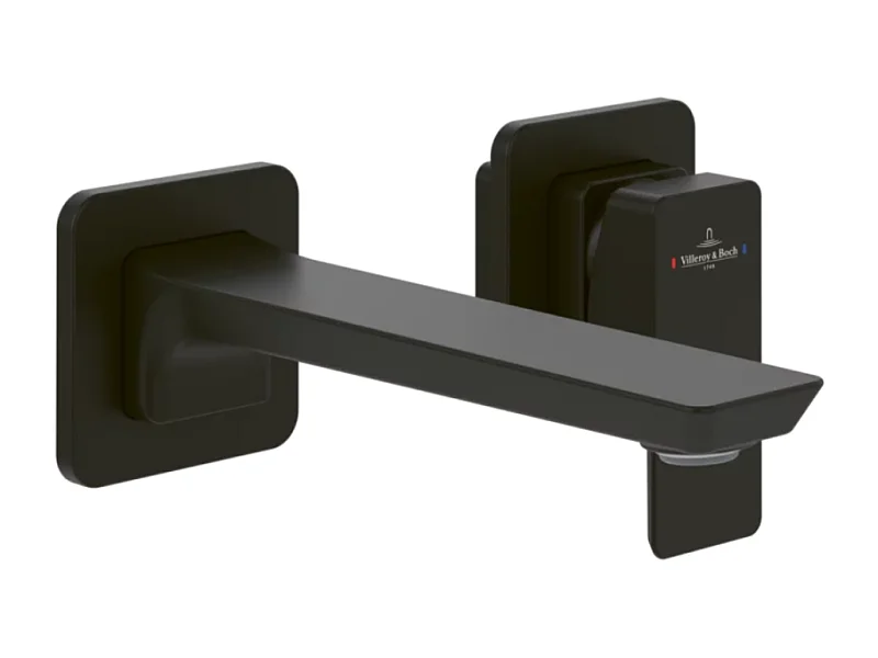 Mitigeur lavabo mural VILLEROY ET BOCH Subway 3.0 Noir mat
