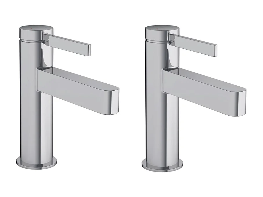Lot de 2 mitigeurs lavabo HANSGROHE Finoris 110 avec bonde Push-Open chromé