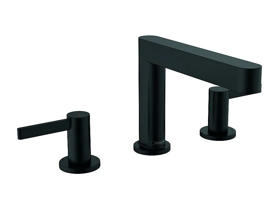 HANSGROHE Mélangeur de lavabo 3 trous 110, bonde Push-Open noir mat Finoris