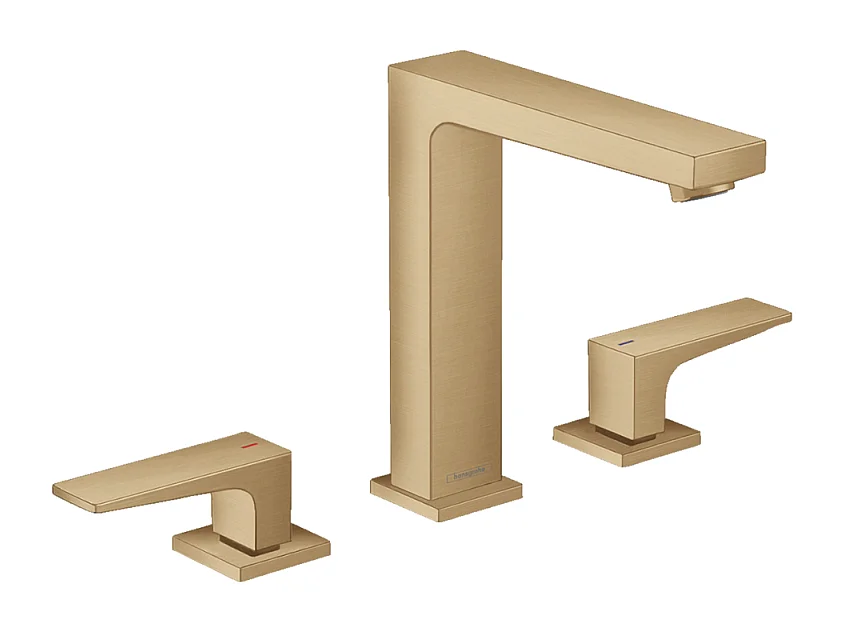 HANSGROHE Mélangeur lavabo Metropol 160 3 trous poignées manettes, bonde Push-Open bronze brossé