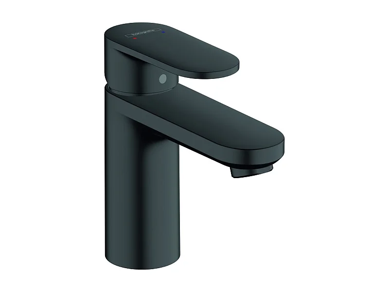 HANSGROHE Mezclador de lavabo Vernis Blend 100 Negro mate con tirador y desagüe sintético