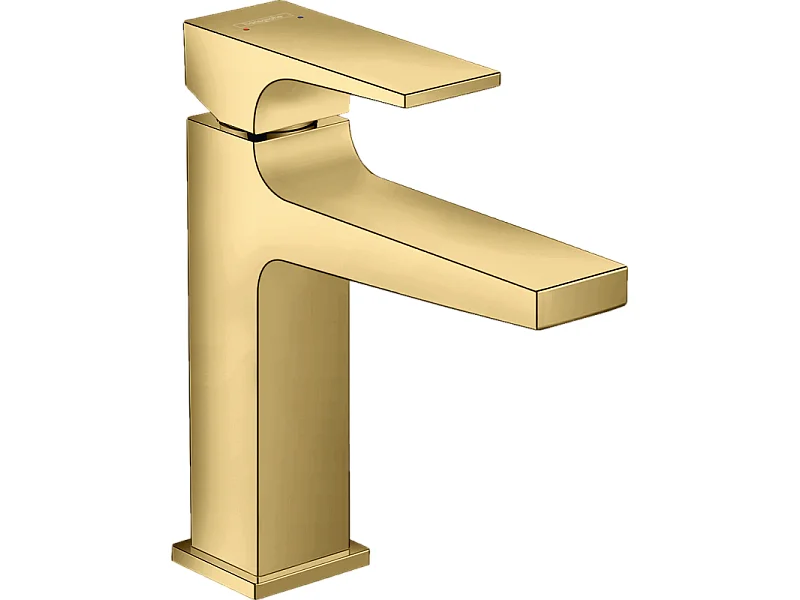 HANSGROHE Metropol 110 mezclador de lavabo, manecilla, desagüe Push-Open, aspecto dorado pulido