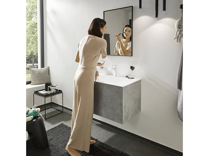 HANSGROHE Mitigeur de lavabo 110 avec tirette et vidage Finoris blanc mat