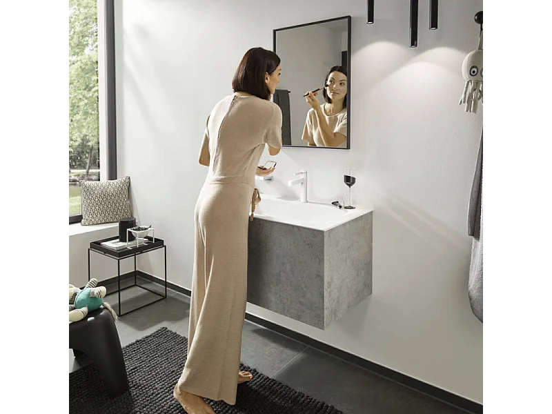 HANSGROHE Mitigeur de lavabo 110 avec tirette et vidage Finoris blanc mat