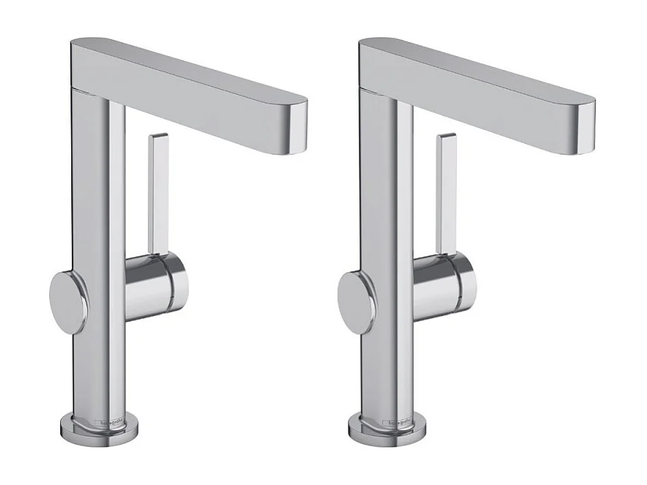 Lot de 2 mitigeurs lavabo HANSGROHE Finoris 230 + bonde Push-Open Chromé