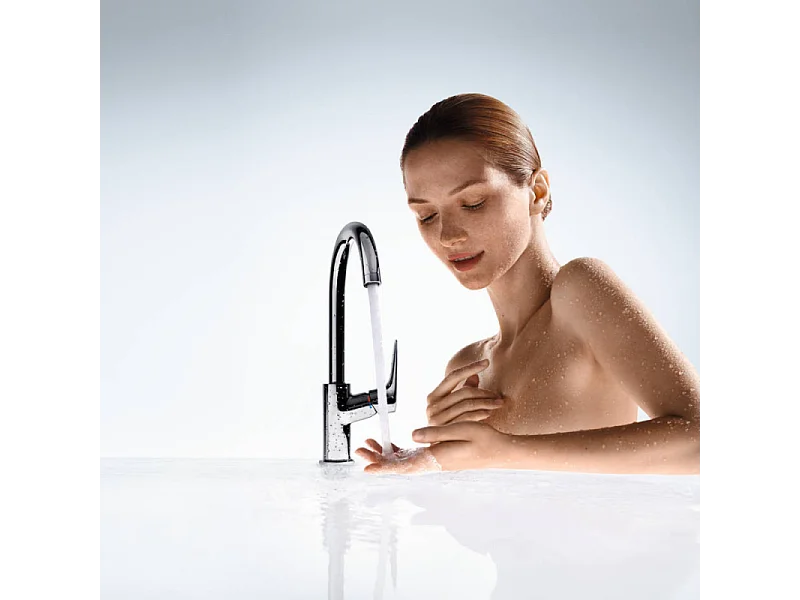 HANSGROHE Logis 210 Mezclador de lavabo con caño alto sin extraíble ni desagüe