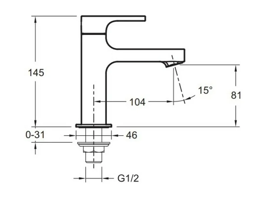 JACOB DELAFON Lave mains Strayt Eau Froide