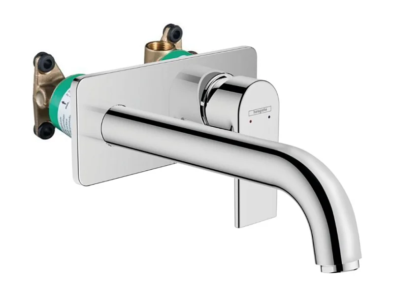 Mitigeur mural lavabo HANSGROHE, Vernis Shape chromé + Corps encastré