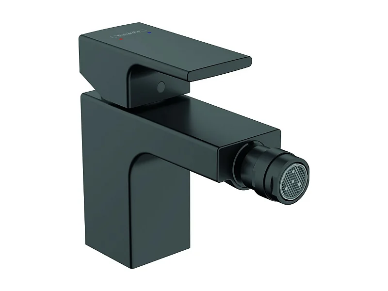 HANSGROHE Mezclador de bidé con extraíble y desagüe negro mate sintético