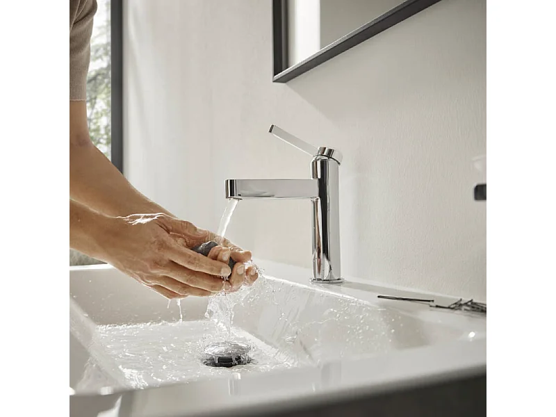 HANSGROHE Mezclador de lavabo 110, desagüe Finoris Push-Open cromado