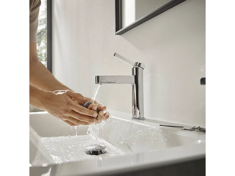 HANSGROHE Mezclador de lavabo 110, desagüe Finoris Push-Open cromado