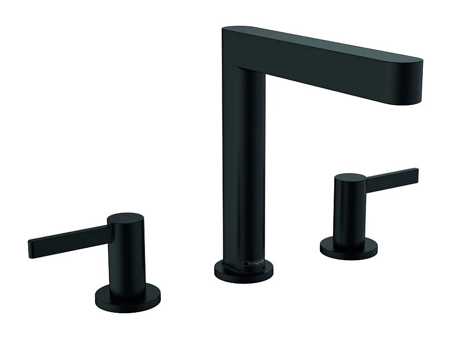 HANSGROHE Mélangeur de lavabo 3 trous 160, bonde Push-Open Finoris noir mat