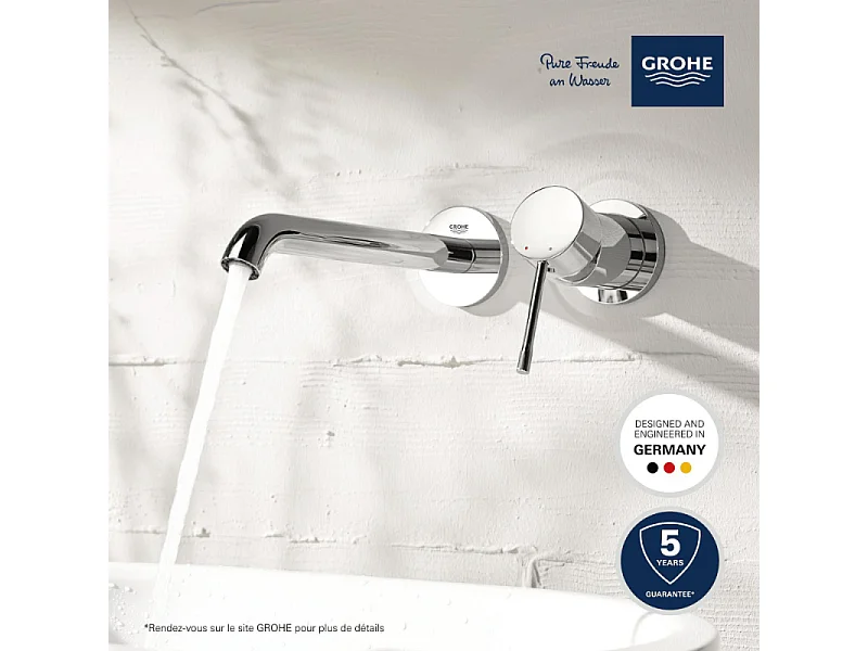 Mitigeur mural lavabo GROHE Essence Taille L cool sunrise brossé