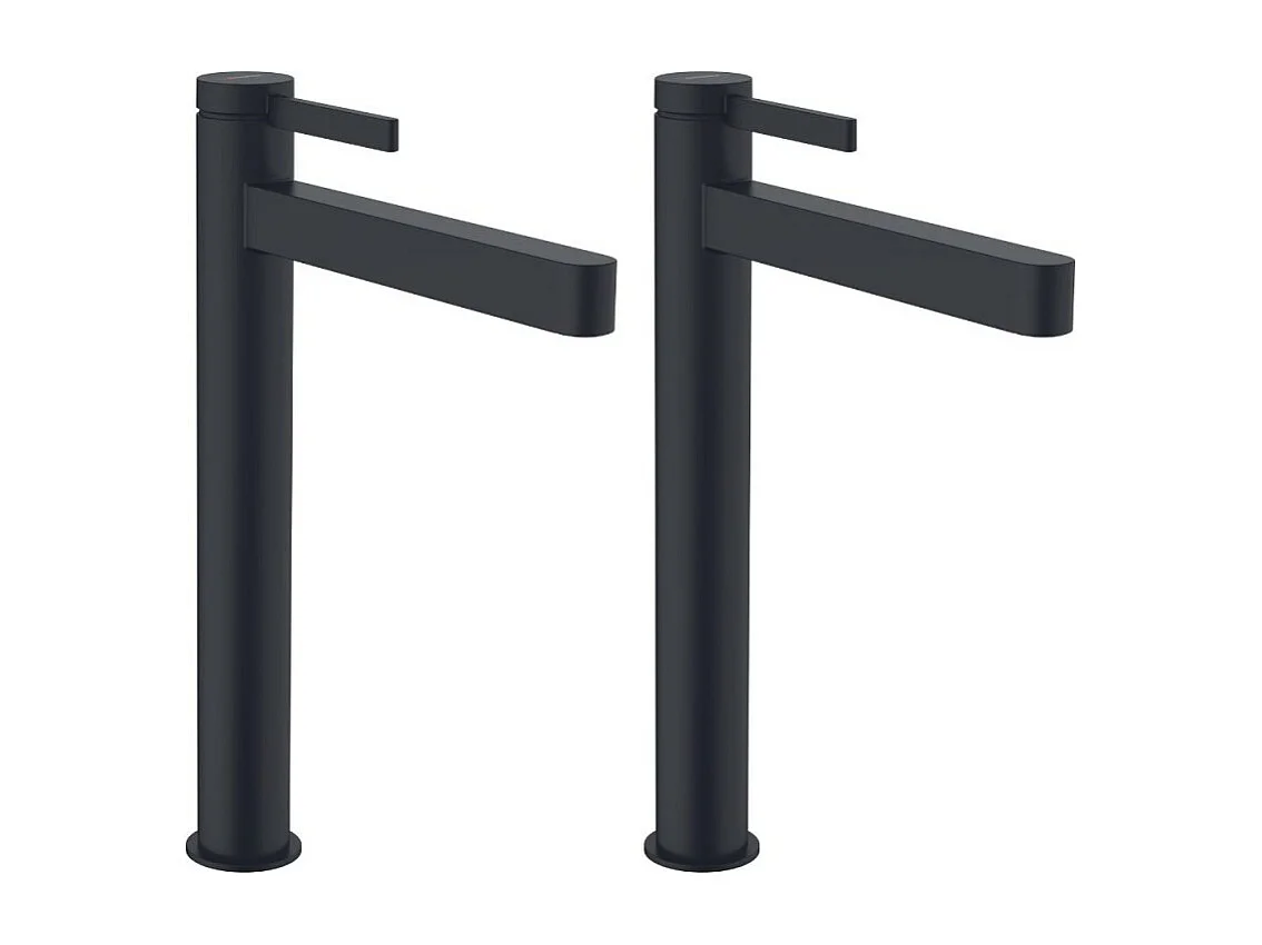 Lot de 2 mitigeurs lavabo HANSGROHE Finoris 260 + bonde Push-Open Noir mat
