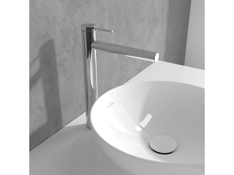 Mitigeur lavabo surélevé VILLEROY ET BOCH Loop & Friends sans tirette Chrome