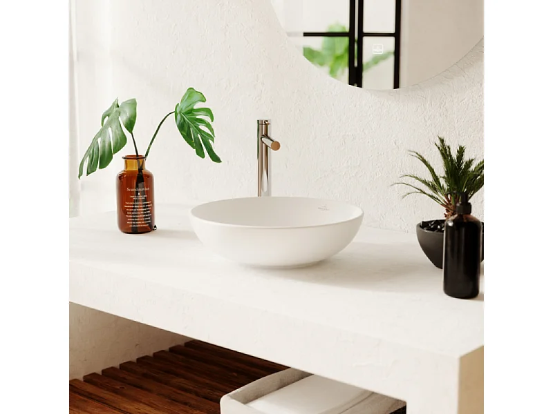 Mitigeur lavabo surélevé VILLEROY ET BOCH Loop & Friends sans tirette Chrome