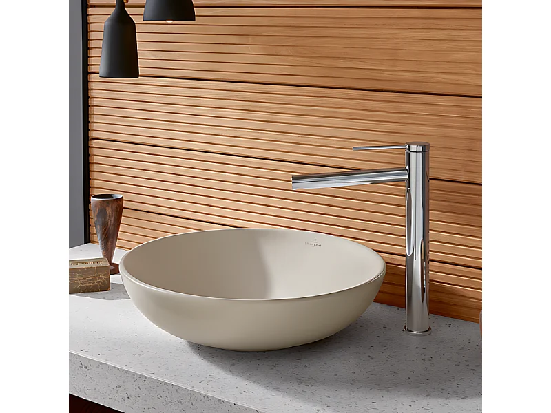 Mitigeur lavabo surélevé VILLEROY ET BOCH Loop & Friends sans tirette Chrome