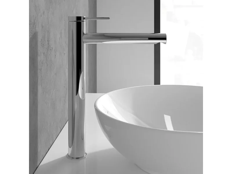 Mitigeur lavabo surélevé VILLEROY ET BOCH Loop & Friends sans tirette Chrome