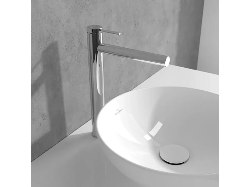 Mitigeur lavabo surélevé VILLEROY ET BOCH Loop & Friends sans tirette Chrome