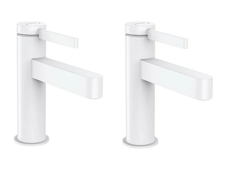 HANSGROHE Robinet de lave-mains 100 eau froide sans tirette ni vidage blanc mat Finoris