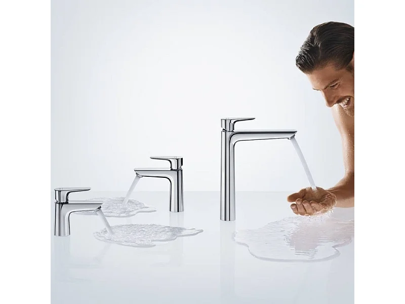 HANSGROHE Mezclador de lavabo Talis E 240, con extraíble y vaciador, negro cromo cepillado