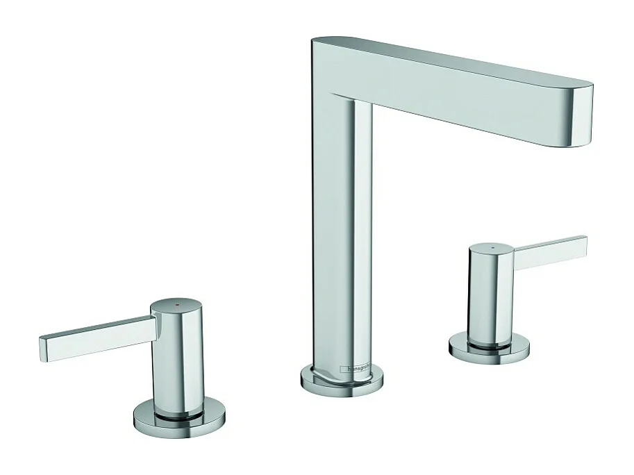 HANSGROHE Mezclador de lavabo con 3 orificios 160, desagüe Finoris Push-Open cromado