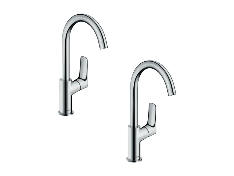 Lot de 2 mitigeurs de lavabo HANSGROHE Logis 210, orientable