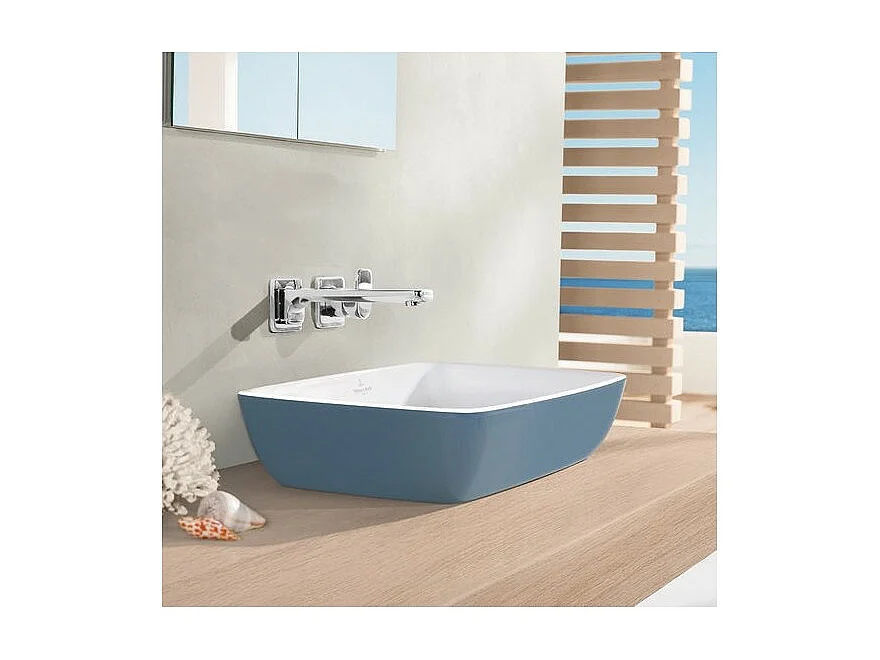 Lot de deux vasques carrées à poser VILLEROY ET BOCH Artis Blanc