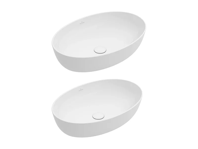 Lot de deux vasques ovale à poser VILLEROY ET BOCH Artis blanc