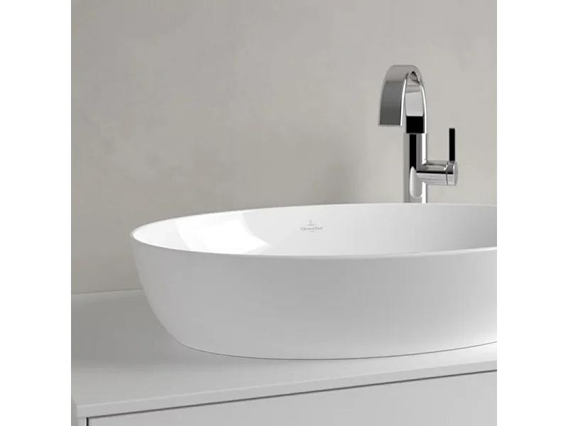 Vasque ovale à poser VILLEROY ET BOCH Artis Stone White CeramicPlus