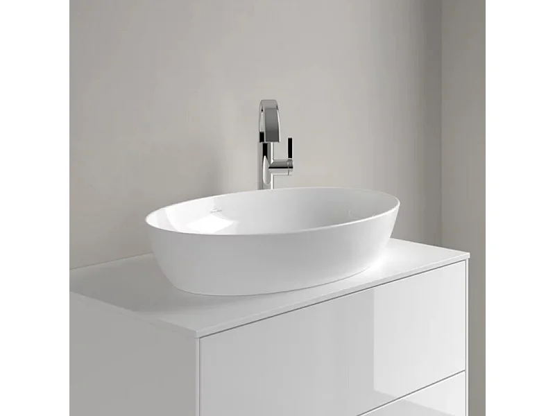 Vasque ovale à poser VILLEROY ET BOCH Artis Stone White CeramicPlus