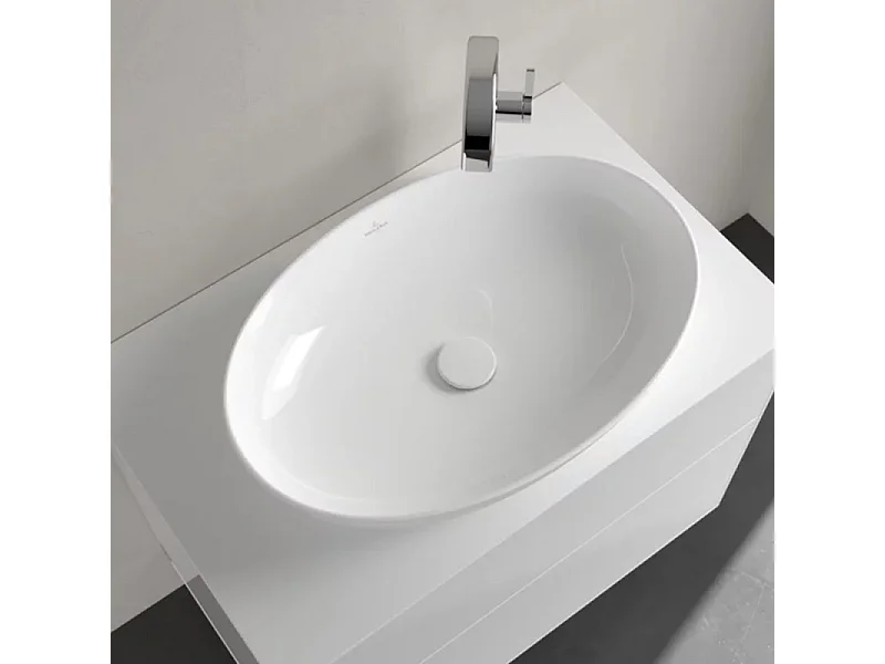 Vasque ovale à poser VILLEROY ET BOCH Artis Stone White CeramicPlus