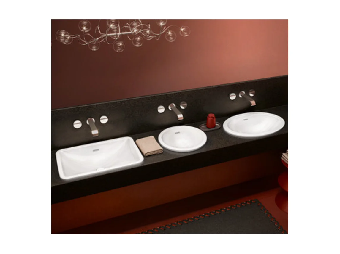 Vasque ovale 66 x 47 à encastrer VILLEROY ET BOCH Loop & Friends TitanCeram sans trop plein