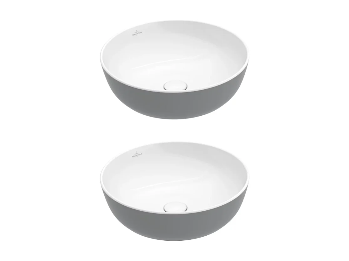 Lot de deux vasques rondes à poser VILLEROY ET BOCH Artis French Linen