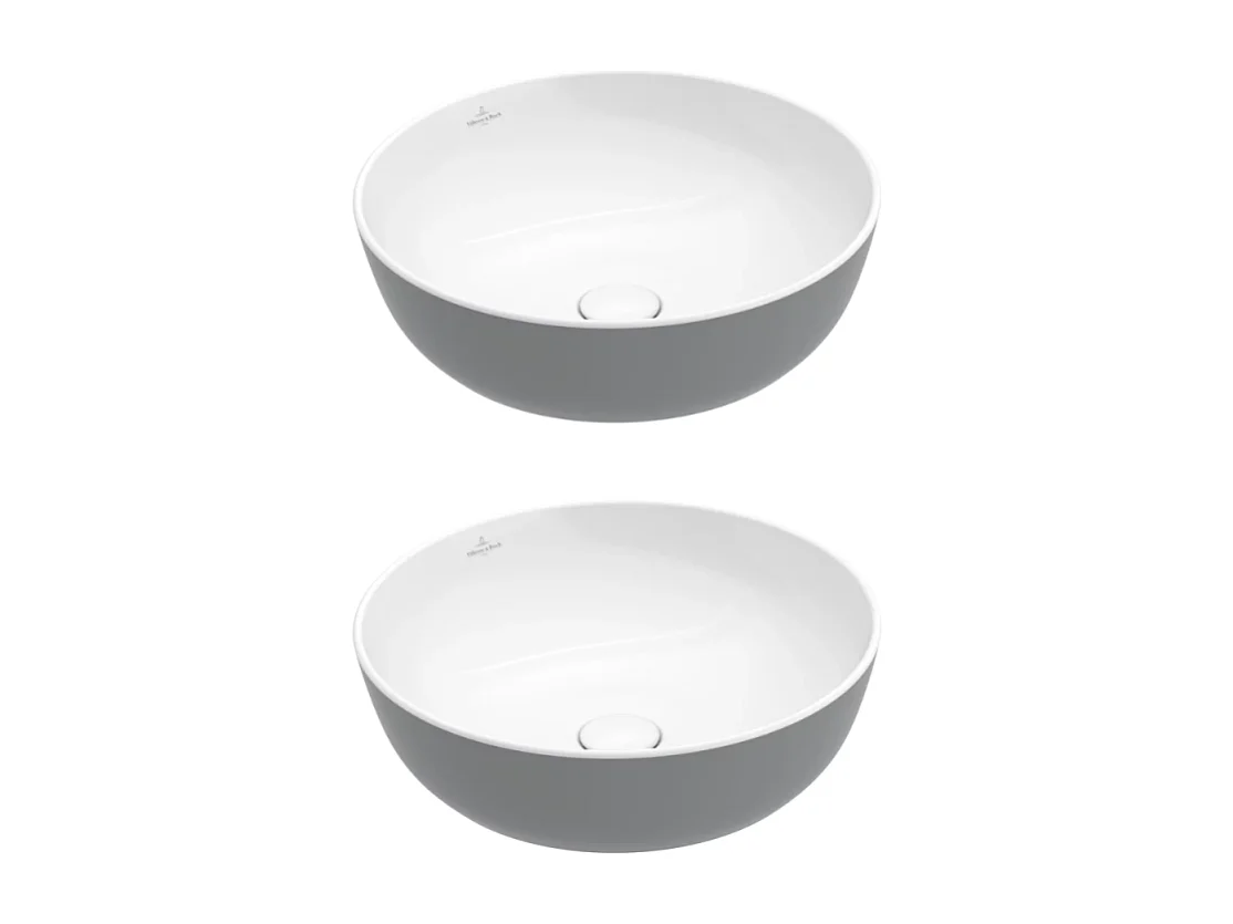 Lot de deux vasques rondes à poser VILLEROY ET BOCH Artis French Linen