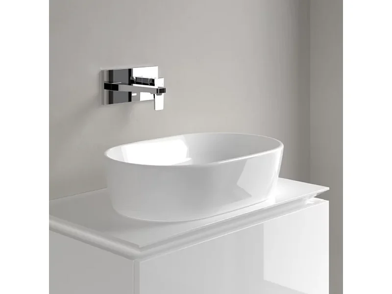 Vasque ovale à poser VILLEROY ET BOCH Architectura Blanc CeramicPlus 60 x 40 sans trop plein