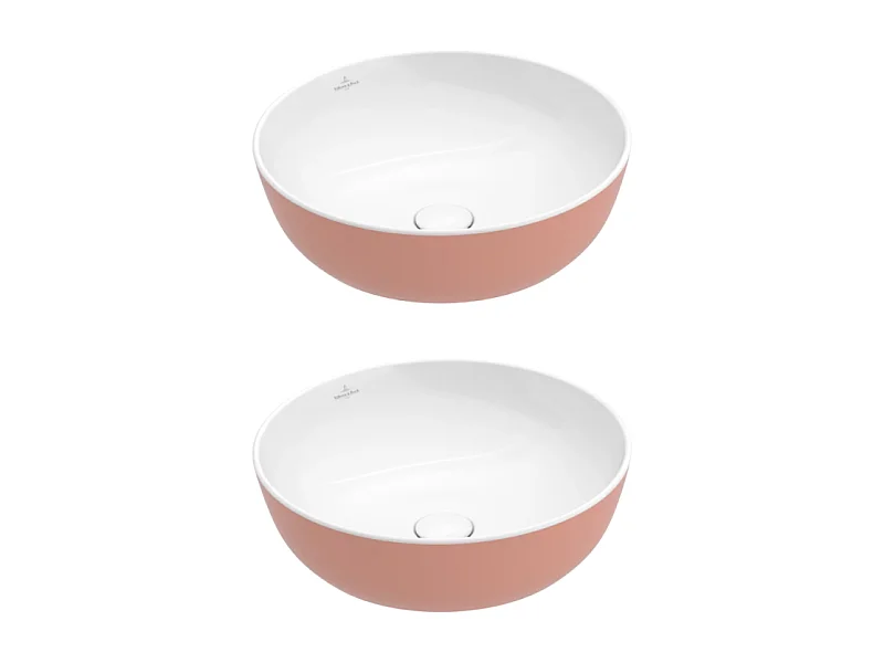 Lot de deux vasques rondes à poser VILLEROY ET BOCH Artis Powder