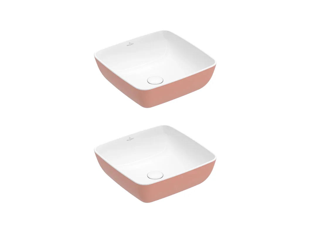 Lot de deux vasques carrée à poser VILLEROY ET BOCH Artis Powder