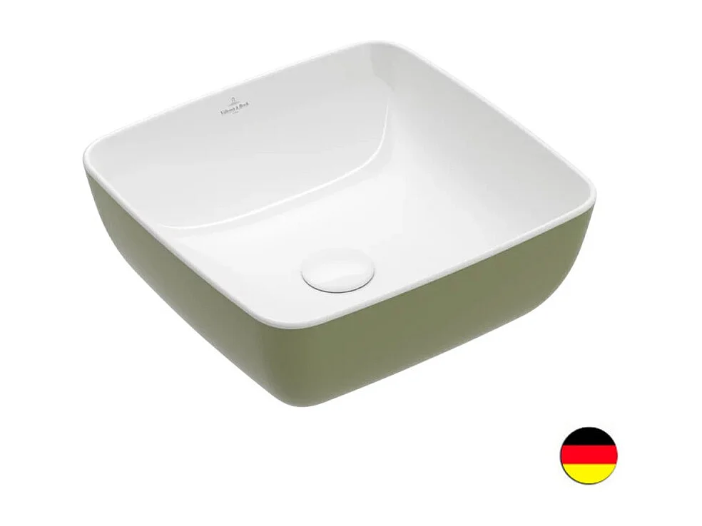Vasque carrée à poser VILLEROY ET BOCH Artis Vert sauge