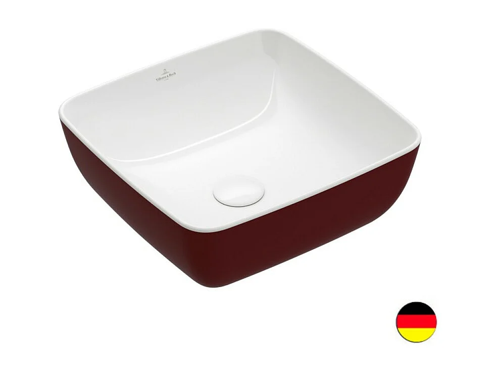 Vasque carrée à poser VILLEROY ET BOCH Artis Bordeaux