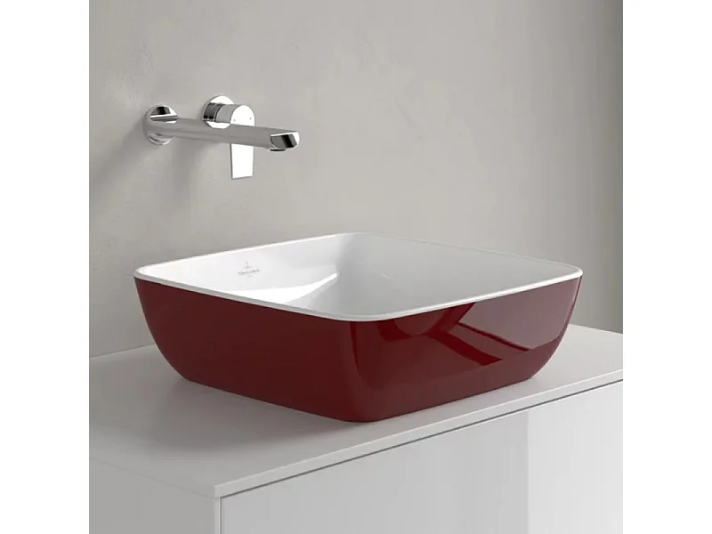 Vasque carrée à poser VILLEROY ET BOCH Artis Bordeaux