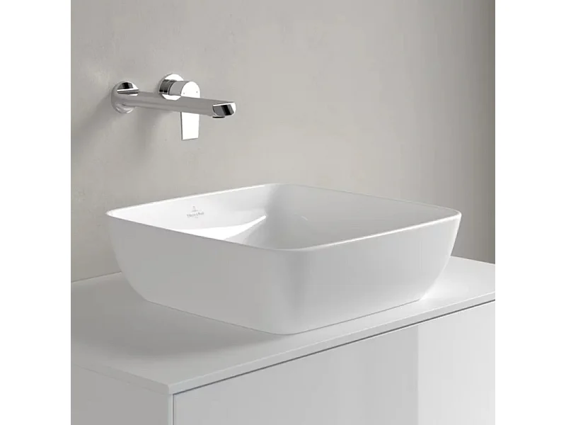Vasque carrée à poser VILLEROY ET BOCH Artis Stone White ceramic plus