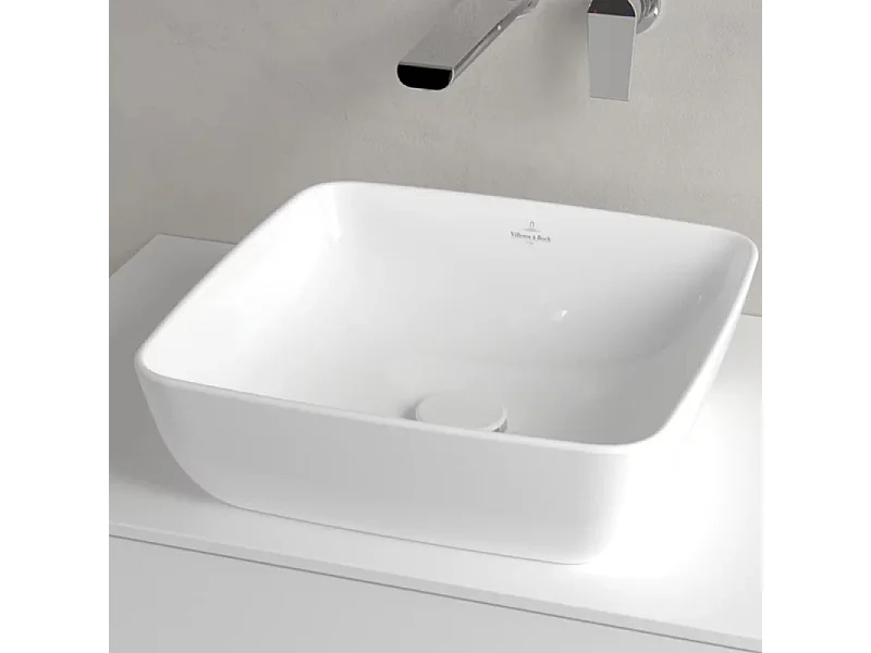 Vasque carrée à poser VILLEROY ET BOCH Artis Stone White ceramic plus