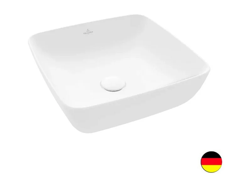 Vasque carrée à poser VILLEROY ET BOCH Artis Stone White ceramic plus