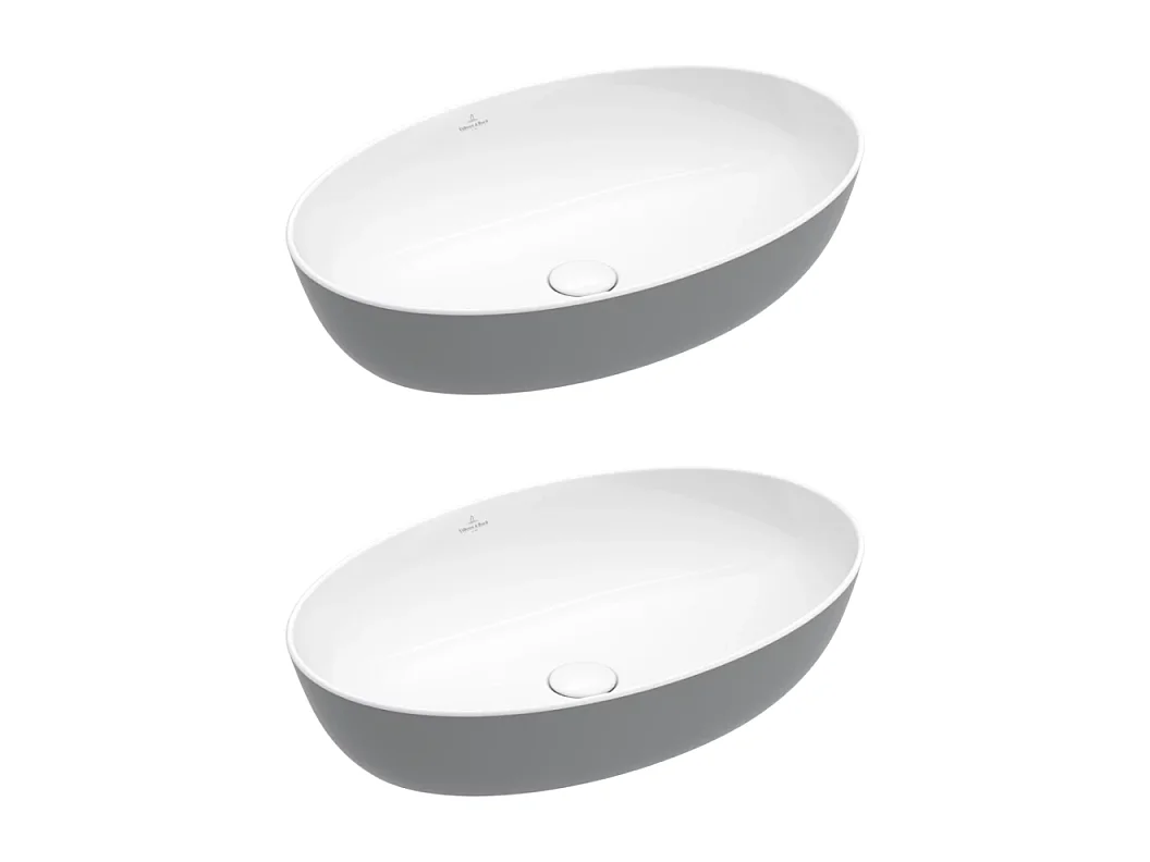 Lot de deux vasques ovales à poser VILLEROY ET BOCH Artis French Linen